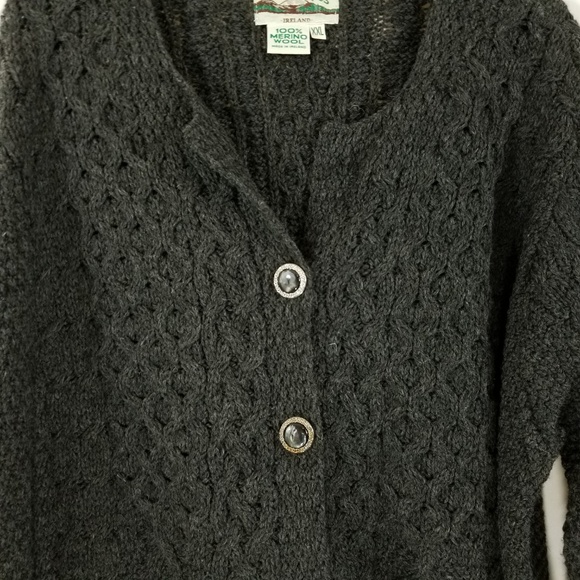 Aran Crafts Ireland Sweater Merino Wool Cable Knit - Picture 8 of 8